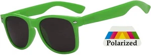 KIDS SUNGLASSES GREEN POLARIZED DARK LENS PROTECT CHILD'S EYES FROM UVB W/ POUCH - Picture 1 of 9