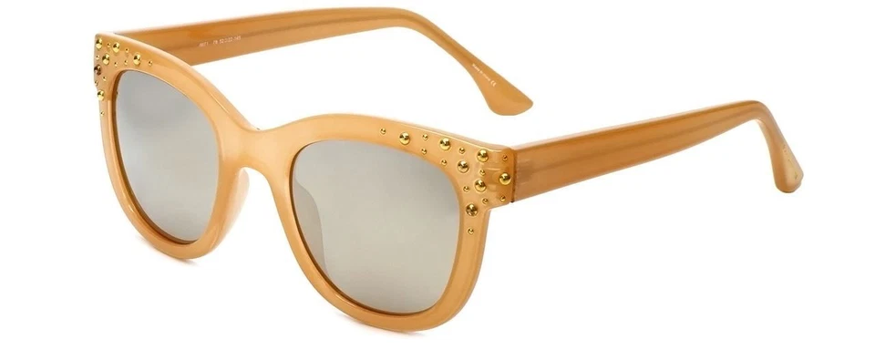 Gafas de sol de diseñador Isaac Mizrahi IM71-79 en caramelo con lente espejada marrón Foto 1 de 1