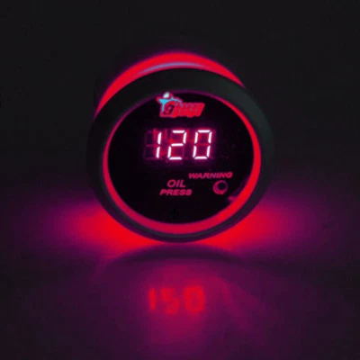 52mm Auto Rot Digital LED Öldruck Anzeige Instrument Instrumente Öldruckanzeiger - Bild 1 von 4