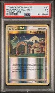 Indigo Plateau - PSA 5 Uncommon - Reverse Holo English Pokemon Triumphant - Picture 1 of 2