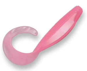 Zman STREAKZ Curly Tail 4" - Pink Glow- 10X Tough - Picture 1 of 3