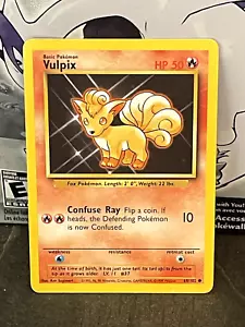 Pokemon TCG: Vulpix 68/102 (Unlimted Base Set) LP/MP Condition - Picture 1 of 6