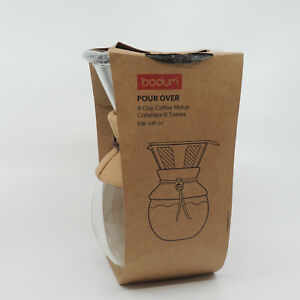 Bodum Pour Over Coffee Maker Cork Band Permanent Filter 11571 New Old Stock 