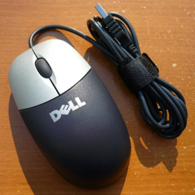 Vintage Dell USB Optical Mouse Model M-UVDEL1 Dark Gray & Silver - OPEN BOX - Image 1 of 4