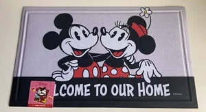 Disney Mickey And Minnie Mouse Rubber Accent Mat Outdoor Porch Welcome NEW - Picture 1 of 12