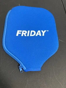 Friday Pickleball Paddle Cover Fits Flat and Round Top Blue - Picture 1 of 3