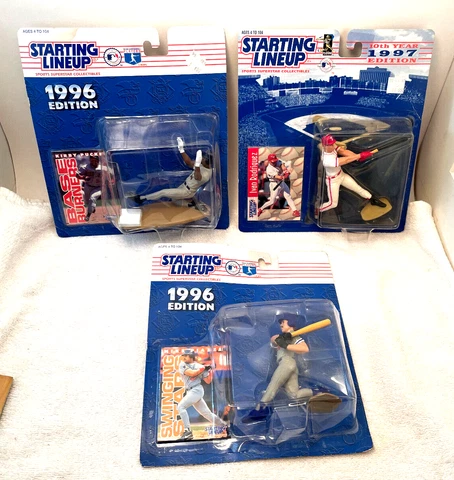 3 Starting Line Up 1996 Mike Piazza Kirby Puckett 1997 Ivan Rodriguez MLB Figure Cover