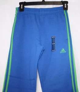 Girls Kids Youth Boys Adidas Fleece BX-R87K7 51 Blue Green Sweat Pants - Picture 1 of 2
