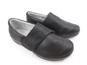 Alegria Lauryn Women's Size EU 38 Shoes Black Weave Leather Career Wedge Loafers - Picture 1 of 12