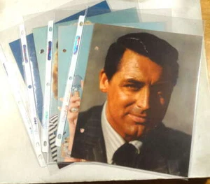 Menge vier Hollywood Star Promo Pix & Bios, Ty Power, Cary Grant, Alice Fay - Bild 1 von 8