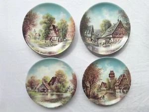 Vohenstrauss J. Seltmann - FOUR 20cm DECORATIVE PLATES Romantische Dorfansichten - Picture 1 of 7