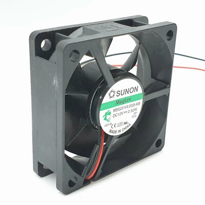 Lot of 10 Sunon Cooling Fan MB60201VX-0000-A99 DC12V 2.52W 60x60x20mm 2 Pin 6cm - Image 1 of 4