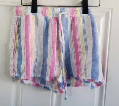 Bella Dahl Womens Striped Drawstring Waist Shorts - Size Small - Image 1 of 4