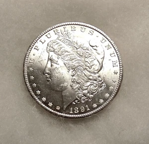 1891-S Morgan Silber Dollar - besseres Datum - hübsche unzirkulierte Münze - KOSTENLOSER VERSAND - Bild 1 von 2