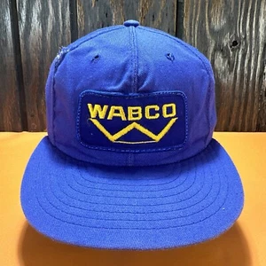 Vintage WABCO Patch Hat Snapback Cap Louisville Mfg Co 80s Blue Canvas USA Made - Picture 1 of 14