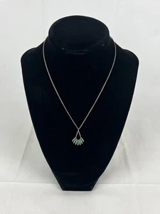 Vintage Necklace Pendant STERLING SILVER 925 Turquoise Navajo Small Sunburst - Picture 1 of 9
