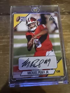 🔥 Michael Penix Jr. 2021 Leaf Pro Set Auto Autograph RC Atlanta Falcons 🔥 - Picture 1 of 2