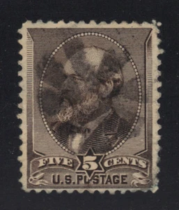 US #205 5c Garfield Unlisted SOTN Arrowheads Fancy Cancel Like Cole GR-135 - Picture 1 of 2