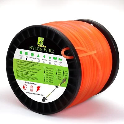 Viabrico String Trimmer Line, Square Orange Heavy Duty Weed Eater String, Premiu - Image 1 of 4