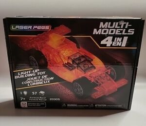 Laser Pegs Formula Racer 4 in 1 Light-Up Building Toy 20305 NIB