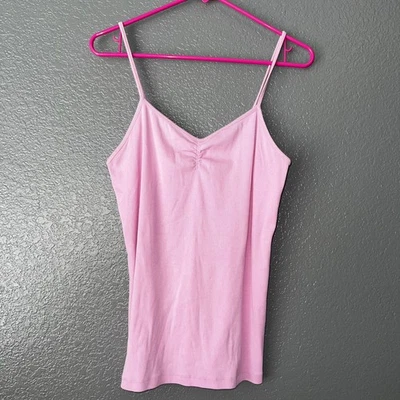 No Boundaries Pink Ribbed Cami Women’s L (Juniors) | Stretch Tank Top - Image 1 of 4