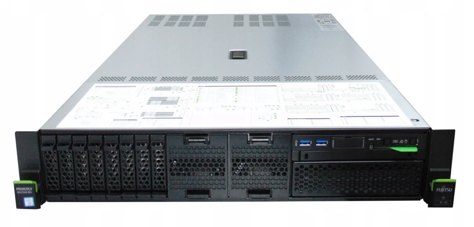 NEW Fujitsu Primergy RX2540 M5 Eight-Core Silver 4208 16GB RAM 8-Bay 2U Server - Image 1 of 4