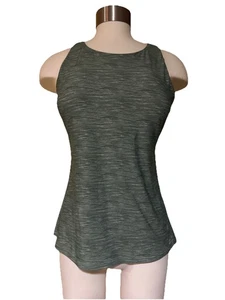 Spyder Womens Athletic Built in Bra Tank Large Green Adjustable - Picture 1 of 8