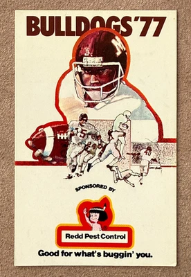 CFB 1977 MISSISSIPPI STATE ST BULLDOGS College Football Schedule REDD PEST CONTR - Image 1 of 2