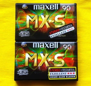 2x MAXELL MX-S 90 Metal Cassette Tapes 1998-2000 + OVP + SEALED + - Picture 1 of 2