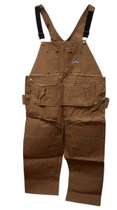 Vtg Ben Davis Carpenter Overalls Workwear Baggy USA MADE DEADSTOCK 50 x 32 NOS - Picture 1 of 13