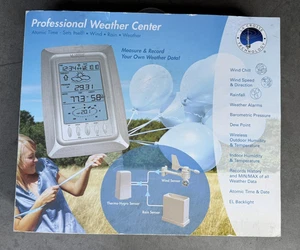 LA CROSSE Weather Center WS-2308 Atomic Time Wind Rain - Picture 1 of 6