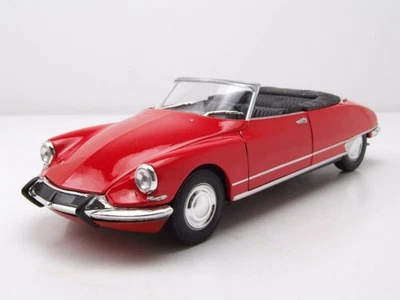 Citroen DS 19 Convertibile Aperta Rosso Modellino Auto 1:24 Welly - Immagine 1 di 4