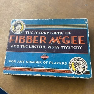 Gioco misterioso vintage anni 40 Fibber McGee & The Wistful Vista Milton Bradley - Foto 1 di 14