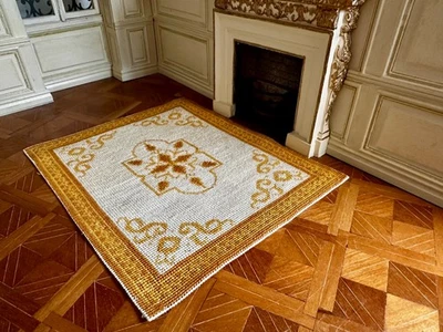 Puppenstube Miniatur 1:12 Handarbeit Handarbeit Teppich - 148 mm x 175 mm - Bild 1 von 4