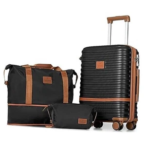 Carry On Luggage 20 Inch Expandable Suitcase with Spinner Wheel, 3 Piece Hard - Picture 1 of 7
