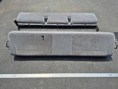 Ford Truck F150 F250 1994 1995 1996 asiento de banco trasero tela gris ópalo OEM Foto 1 de 4