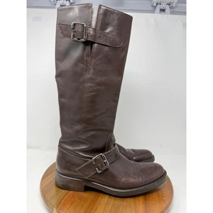 Studio Pollini Damen braun Leder Reiten hohe Schnalle Stiefel Größe 8 - Bild 1 von 7