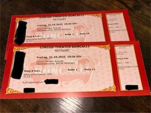 2x Circus Roncalli Tickets 31.10.25 in München – Rang B, 1. Reihe, Top-Plätze! - Bild 1 von 1