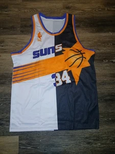 CHARLES BARKLEY CUSTOM STITCHED SPLIT BLACK JERSEY SIZE XL - Bild 1 von 5