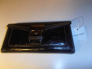 NINE WEST CHECKBOOK WALLET BLACKS NICE & CHEAP!! - Picture 1 of 4