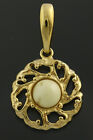 Genuine BALTIC AMBER Royal WHITE Gold Plated Silver Pendant 2.3g 190410-7