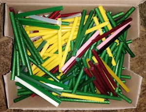 RESTPOSTEN 427 Heissklebesticks 7 x 100 Gelb Rot Grün Weiß Braun Schwarz Glitter - Bild 1 von 1