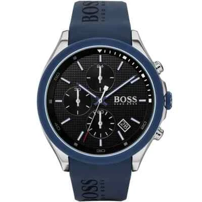 Reloj HUGO BOSS Velocity 1513717 Hombre - Cronógrafo, Plateado/Azul - Nuevo Con Caja Foto 1 de 4