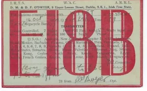 Tarjeta de radio QSL 1934 Irlanda - Imagen 1 de 1