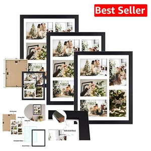 Beautifully Crafted 11x14 Black Wooden Frames - Display Your Memories with Grace - Picture 1 of 7