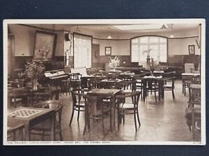 Herne Bay Postcard C1920 Railway Workers Convalescent Home Smoking Lounge Kent