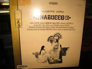 Giuseppe Verdi : Nabucco 3 LP BOX  Fernando Previtali   Paolo Silveri   VG+VG+ - Picture 1 of 1