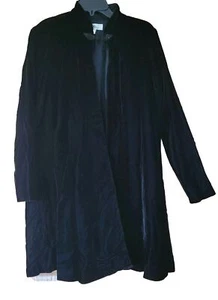 Vintage Patra Black Velvet Evening Opera Coat Womens Sz M Made in USA - Picture 1 of 6