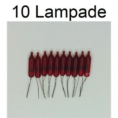 10 lampadine rosse da 2,5V di ricambio luci pisello da 100 luci - Immagine 1 di 4