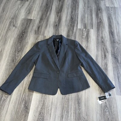 Chaqueta Blazer Nine West Mujer Gris Elastizada Talla 10 Nueva Foto 1 de 4